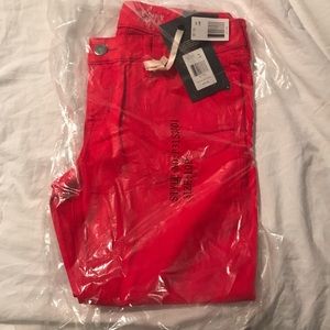 Red jeans